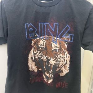 Anine Bing Tiger tee washed black size XS